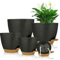 6 Sets Self Watering Flowerpot Self Watering Planter Flower Pot for Indoor Plants Self Watering ...