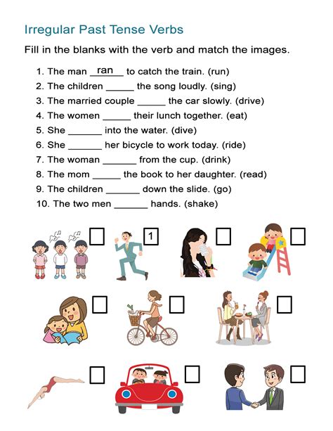 Irregular Past Tense Verbs Worksheet - ALL ESL