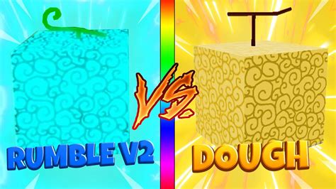 COMPARANDO FRUTAS RUMBLE V2 VS DOUGH no BLOX FRUITS !! * QUAL É A MELHOR FRUTA * - YouTube