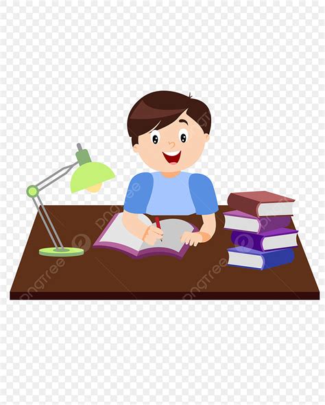 Study Boy Vector Hd PNG Images, Vector Cartoon Boy Studying, Cartoon ...