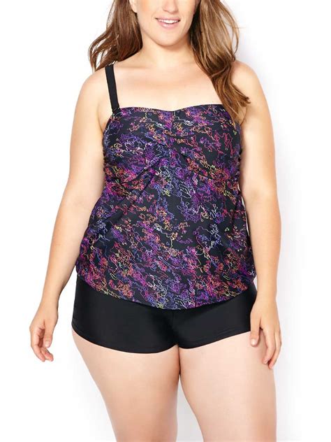 Sea - Printed Tankini Swim Top with Removable Straps | Penningtons