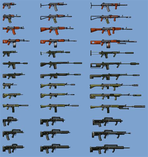 Pixel Guns for your game (2D Gun Assets) by ChiffaProdaction