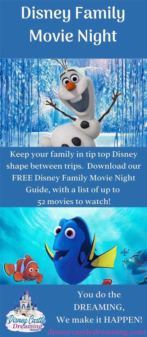 FREE Disney Family Movie Night Guide | Disney family movies, Disney ...