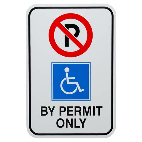 Uniko Manufacturing Ltd. P-147 "Handicapped Parking By Permit Only ...