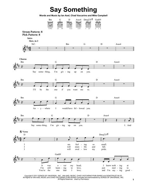 Say Something | Sheet Music Direct