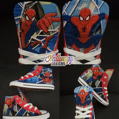 Spiderman Converse shoes – Hallwayz Designs