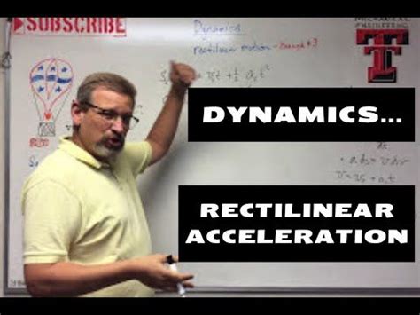 Dynamics - Lesson 4: Rectilinear Constant Acceleration Example 3 ...