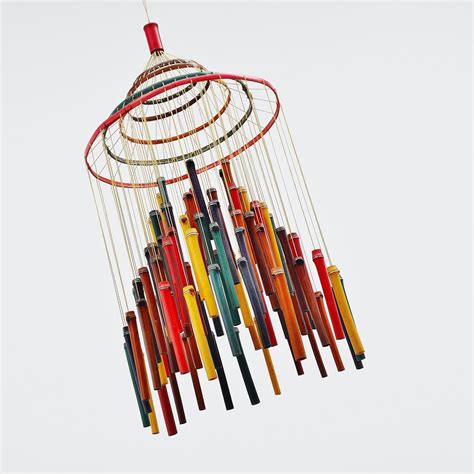 Coloured bamboo mobile sculpture, Holland 1960 | #127926