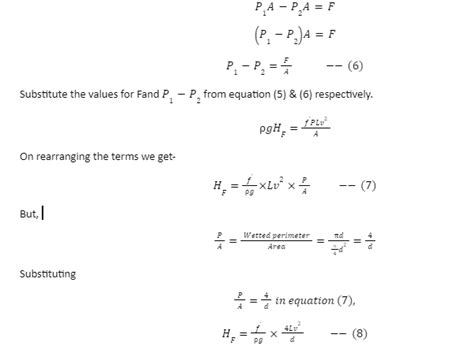 Darcy Weisbach equation