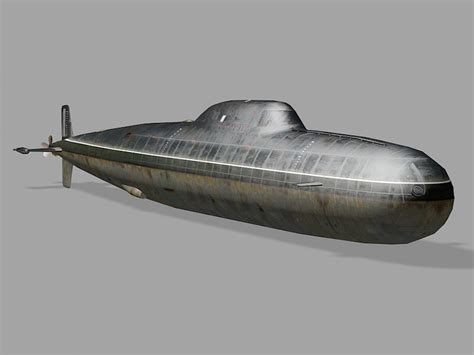 Alfa Class Nuclear-Powered Attack Submarine 3d model Autodesk FBX,Object,Maya files free ...