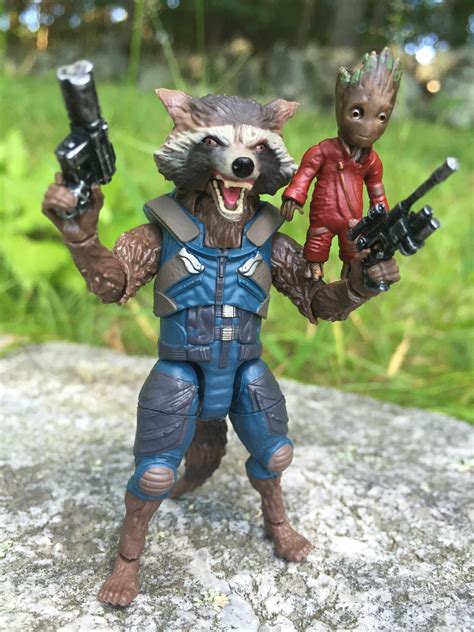 Marvel Legends Rocket Raccoon & Groot Review & Photos GOTG 2 - Marvel ...