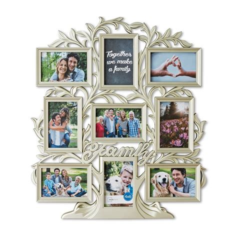 Mainstays 9-Opening Family Tree Wall Collage Picture Frame, Multiple Colors - Walmart.com ...