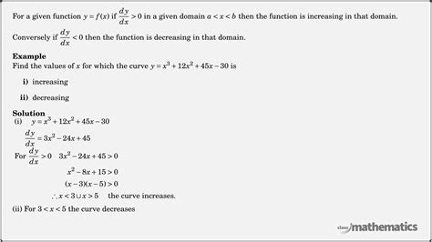 Sign of the Derivative - Maths Advanced - Year 12 - NSW