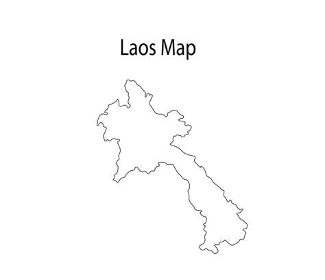 Laos Map Line Art Vector Illustration 15938694 Vector Art at Vecteezy