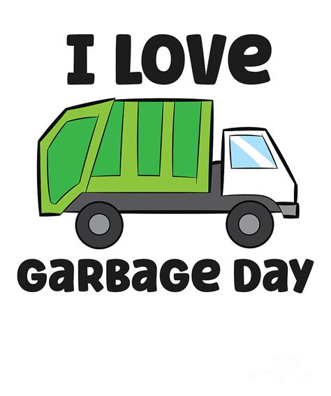 I Love Garbage Day Funny Garbage Truck Tapestry - Textile by EQ Designs ...