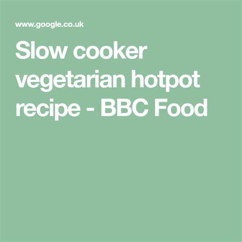 Veggie slow cooker hotpot recipe | Receta