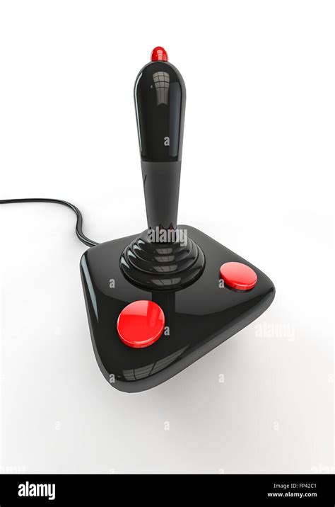 Retro joystick / 3D render of retro style video game joystick Stock ...