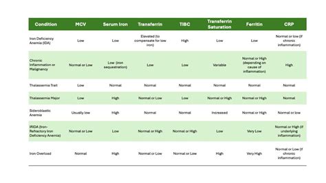 Interpretation of Iron Studies: Parameters & Characteristics