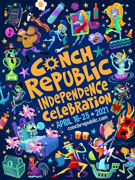 Conch Republic Independence Celebration 2021 Souvenir Poster - The Official Website of the Conch ...