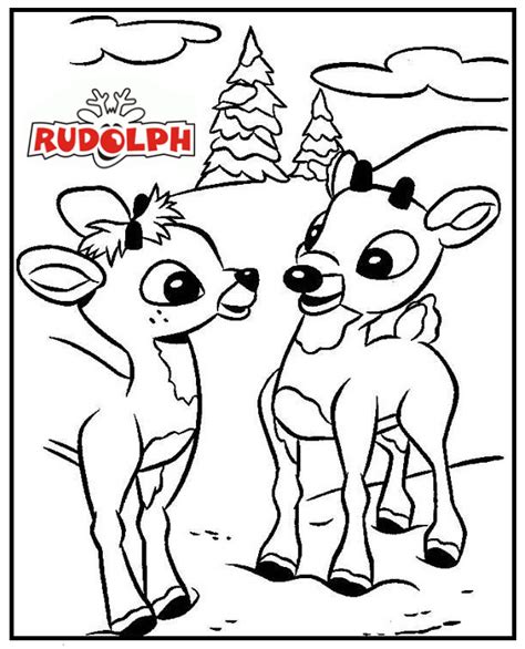 Coloring Pages Of Rudolph The Red Nosed Reindeer