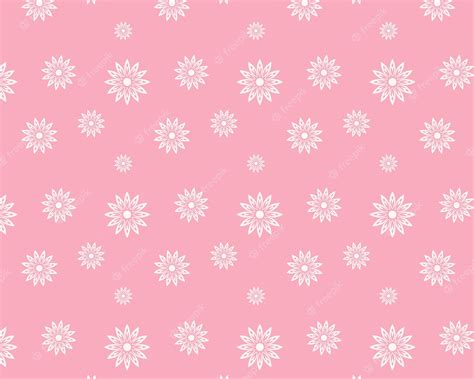 Premium Vector | Floral pink seamless snowflake pattern