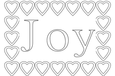 Joy Coloring Pages Free To Print and Download