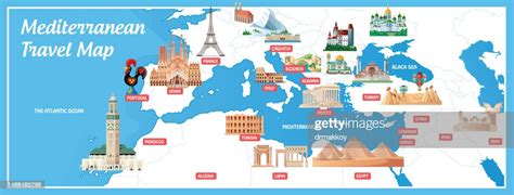 Cartoon Map Of Mediterranean High-Res Vector Graphic - Getty Images