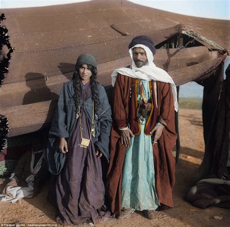 Fascinating colourised images show the Bedouin tribe