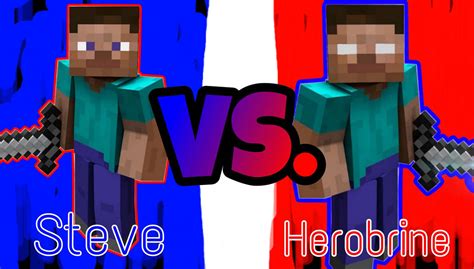 Steve VS Herobrine by RuthlessGuide1468 on DeviantArt