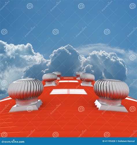 3d roof stock illustration. Illustration of place, conditioner - 41195428