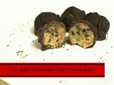 No Bake Chocolate Chip Cookie Balls