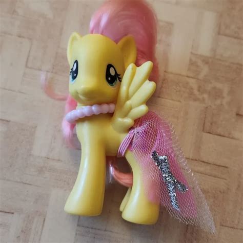 2010 HASBRO MY Little Pony FLUTTERSHY MLP Brushable 3" Figure Yellow Pink $15.19 - PicClick