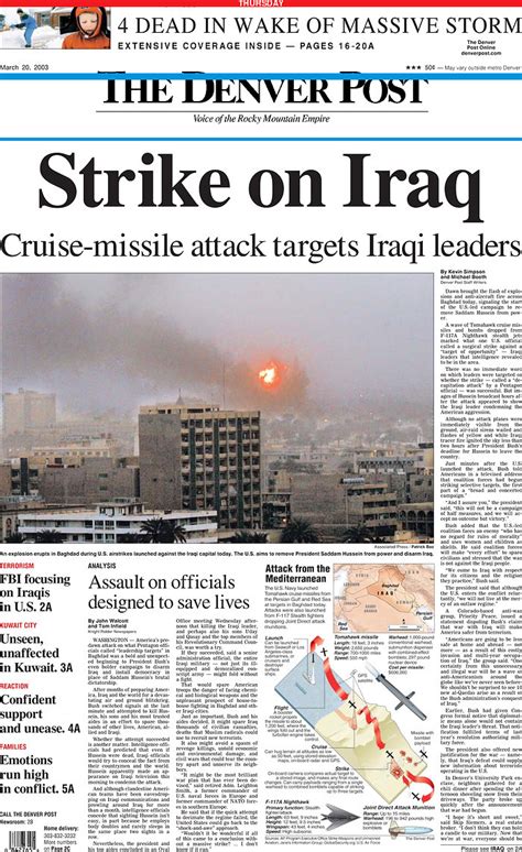 This Is How Newspapers Covered The Start Of The Iraq War 10 Years Ago