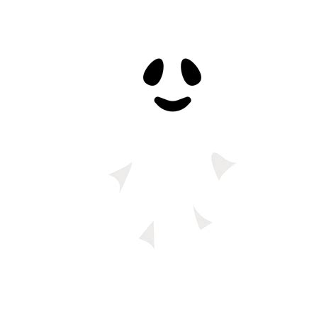 Halloween cute little ghost design on a transparent background. Ghost PNG with abstract shapes ...