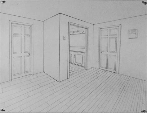 Drawing 2: Two-Point Perspective Interior Examples