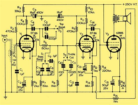 Guitar Valve Amplifier Circuit Diagram