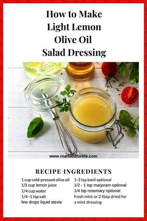 how to make light lemon olive oil salad dressing recipe with ...