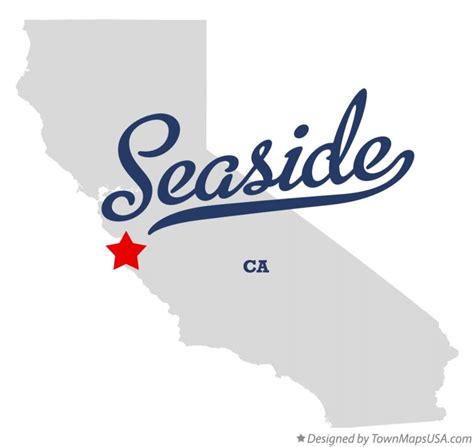 Map of Seaside, CA, California