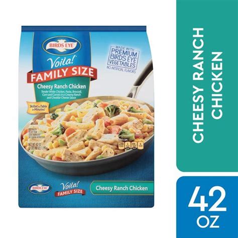 Birds Eye Voila! Family Size Cheesy Ranch Chicken Skillet TV Dinner Meal, 42 oz (Frozen ...