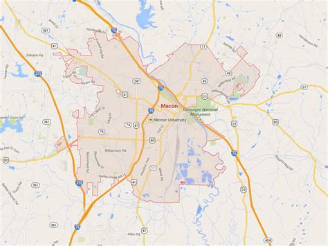 Macon, Georgia Map