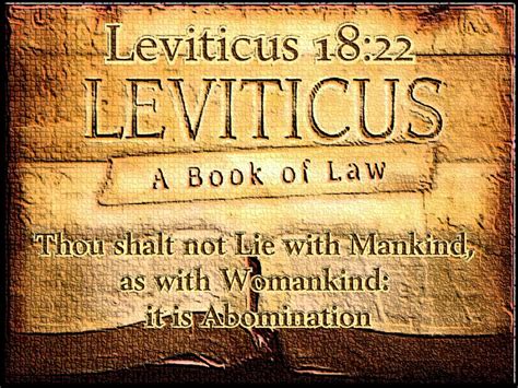 Thou shalt not Lie with Mankind, as with Womankind: Leviticus 18:22 | Bible Verses | Pinterest ...