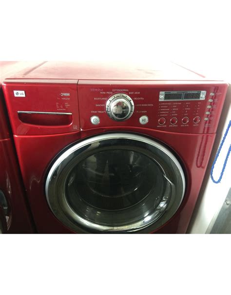 LG LG TROMM FRONT LOAD STEAM WASHING MACHINE IN RED - Discount City ...