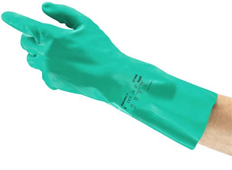 ANSELL Chemical Resistant Gloves, 11, Glove Materials Nitrile, 1 PR ...