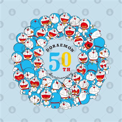 Happy 50th Anniversary Doraemon - Happy 50th Anniversary Doraemon - T-Shirt | TeePublic