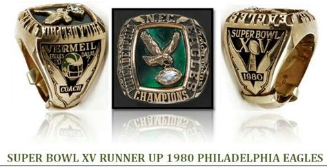 three different rings with the words super bowl winner and philadelphia ...