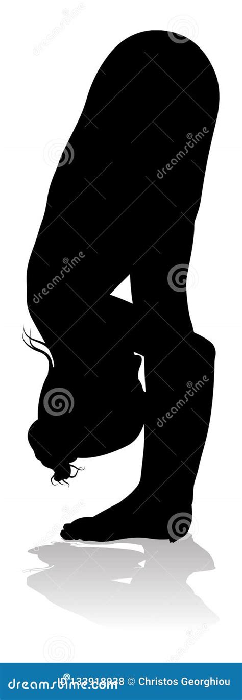 Yoga Pilates Pose Woman Silhouette Stock Vector - Illustration of ...