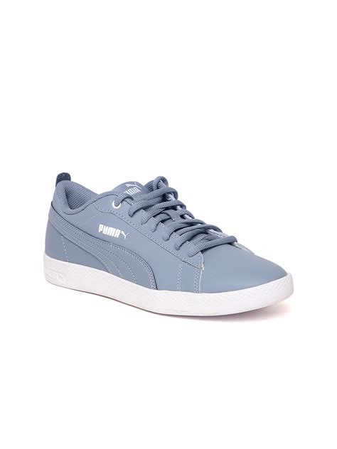 Buy Puma Women Blue Smash V2 Leather Sneakers - Casual Shoes for Women ...