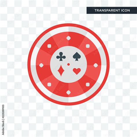 Poker chip vector icon isolated on transparent background, Poker chip logo design Stock Vector ...