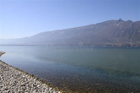 Large View of Bourget Lake in Savoy, France Stock Photo - Image of lake ...