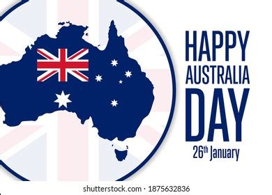 Happy Australia Day January 26 Holiday Stock Vector (Royalty Free ...